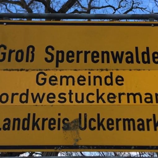 Ortseingangsschild Groß Sperrenwalde